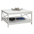 36" Square White Coffee Table L510