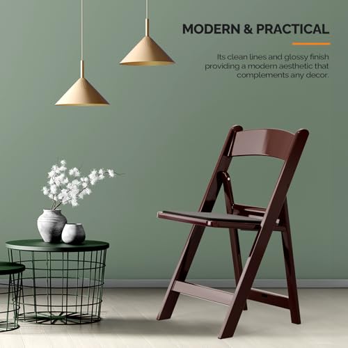 White 4 PC Resin Folding Chairs with Cushion U89386