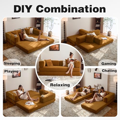 Green Corduroy Convertible Sofa Bed J82436
