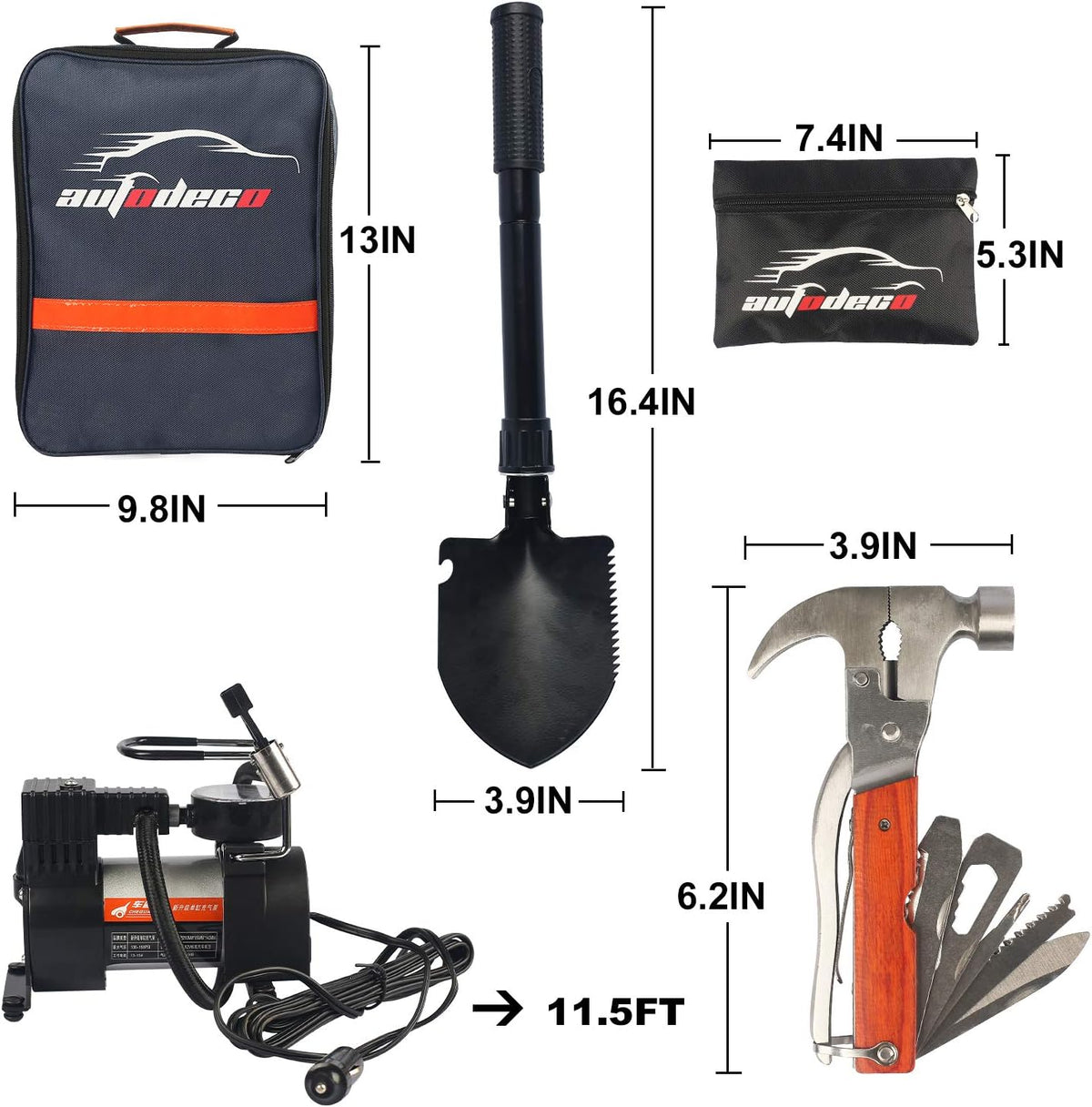 118-Piece Heavy Duty Car Roadside Emergency Kit H840