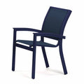 Stacking Patio Dining Armchair Gloss White Mavi X416