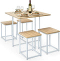 5 Piece Dining Table Set with Square Stools T7913