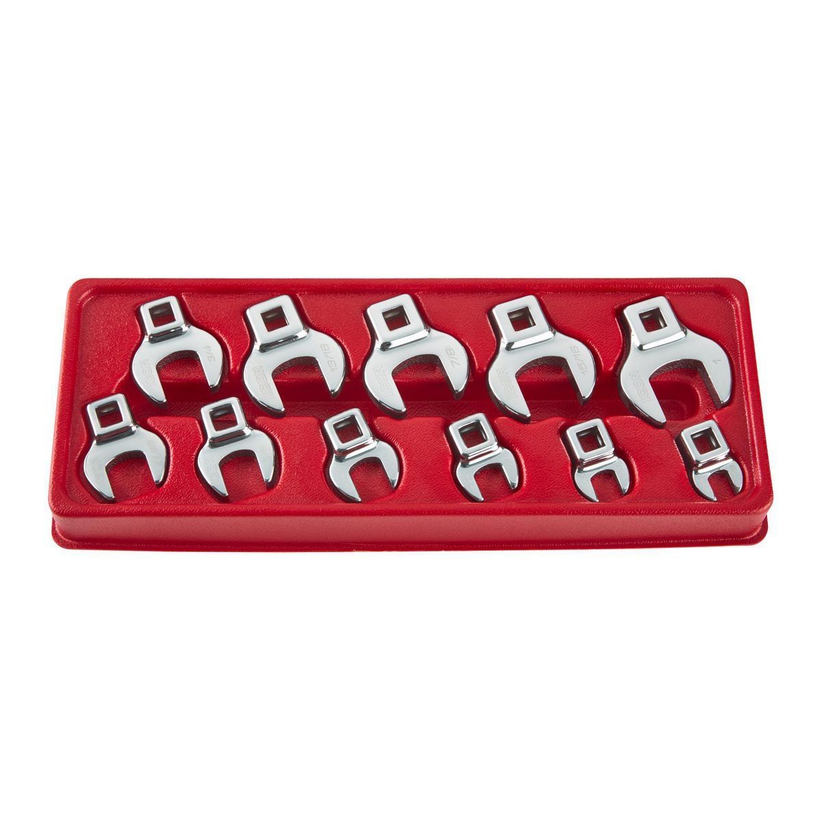 3/8 in. Drive SAE Crowfoot Wrench Set, 11-Piece D7518