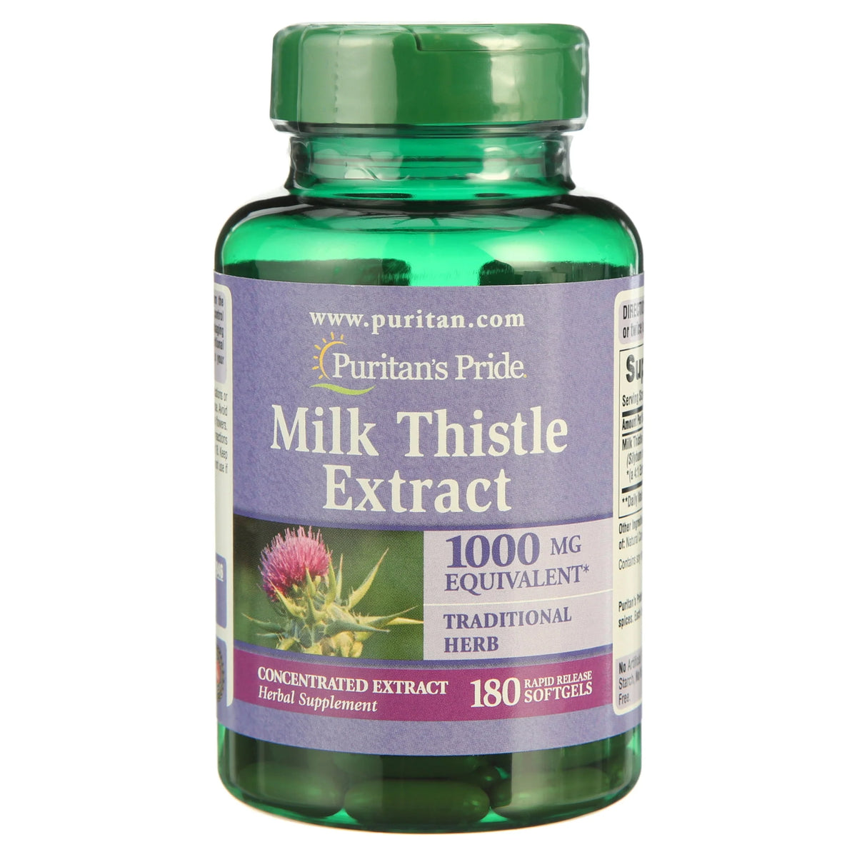 Milk Thistle 4:1 Extract 1000 Mg Softgels B85946