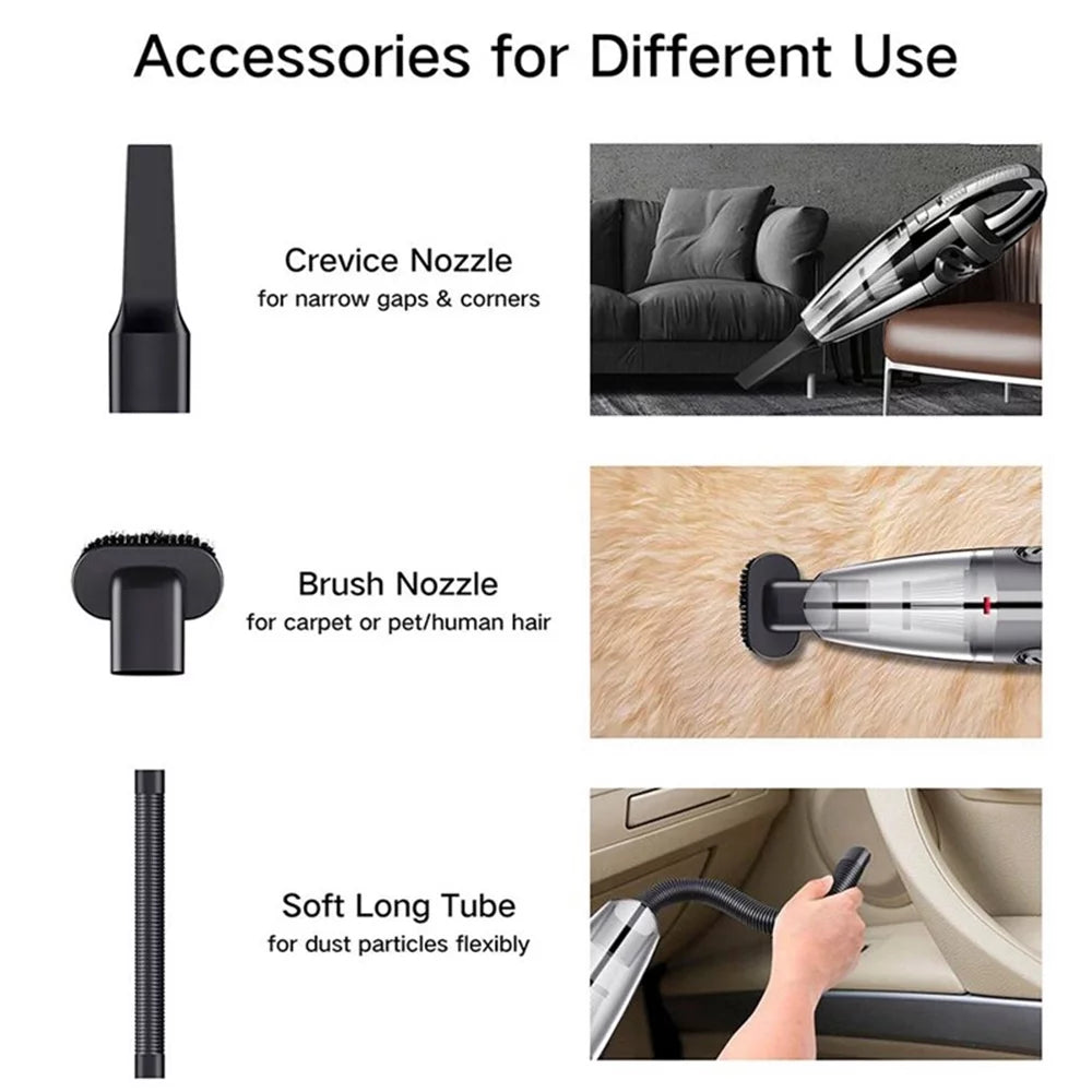 4000Pa Rechargeable Handheld Vacuum Cleaner, Black T89612