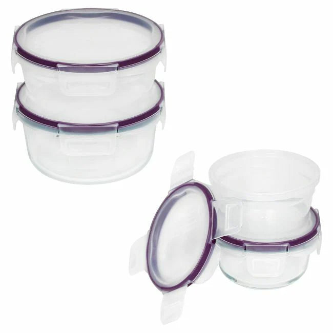 Glass & Plastic Food Storage 8-pc Round Set X1417
