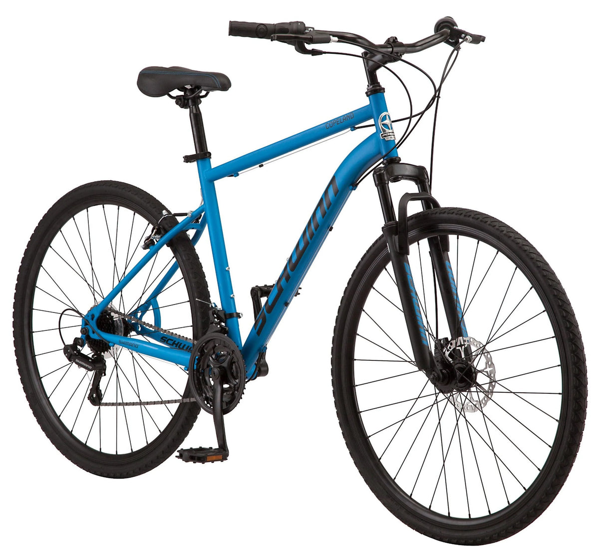 Blue 21 Speeds 700c Wheels Hybrid Bike J9504