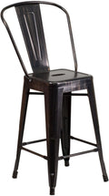 Black Metal Counter Stool U231989