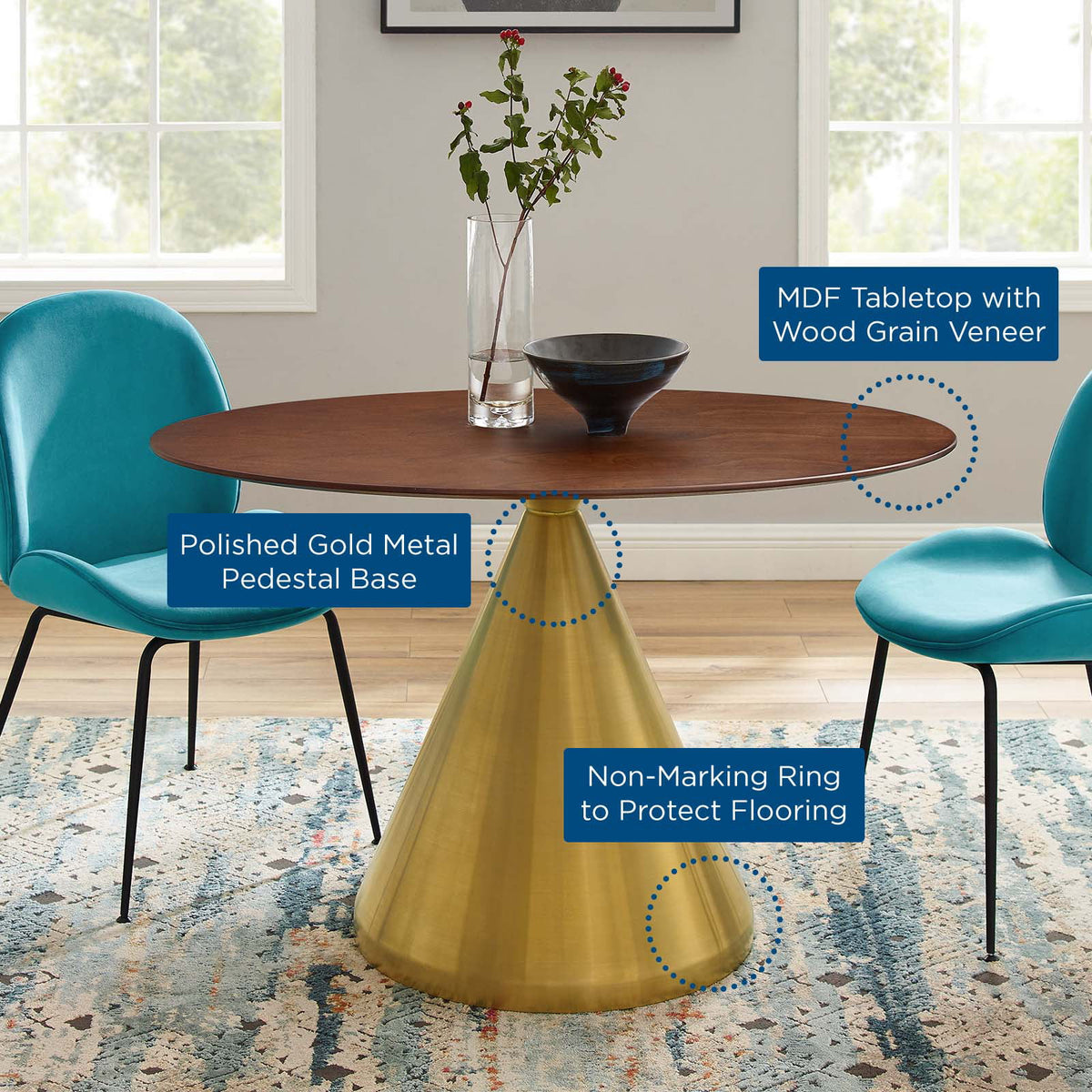 48" Oval Dining Table D9406