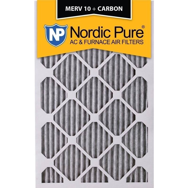 14x24x1 Pleated MERV 10 Carbon AC Furnace Filters Qty 6 V834799