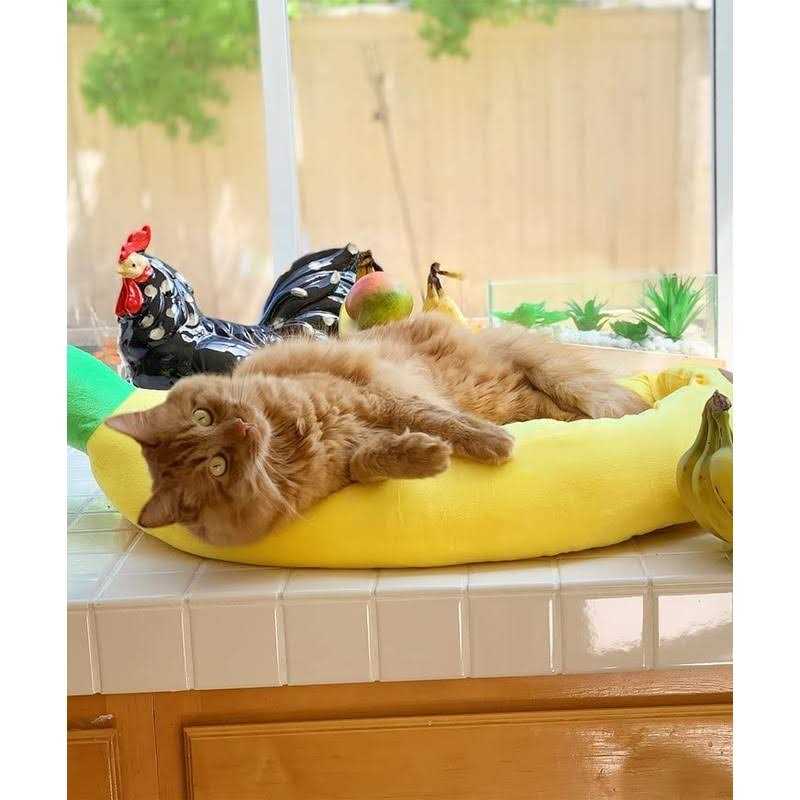 Banana Shape Washable Dog Bed C11127