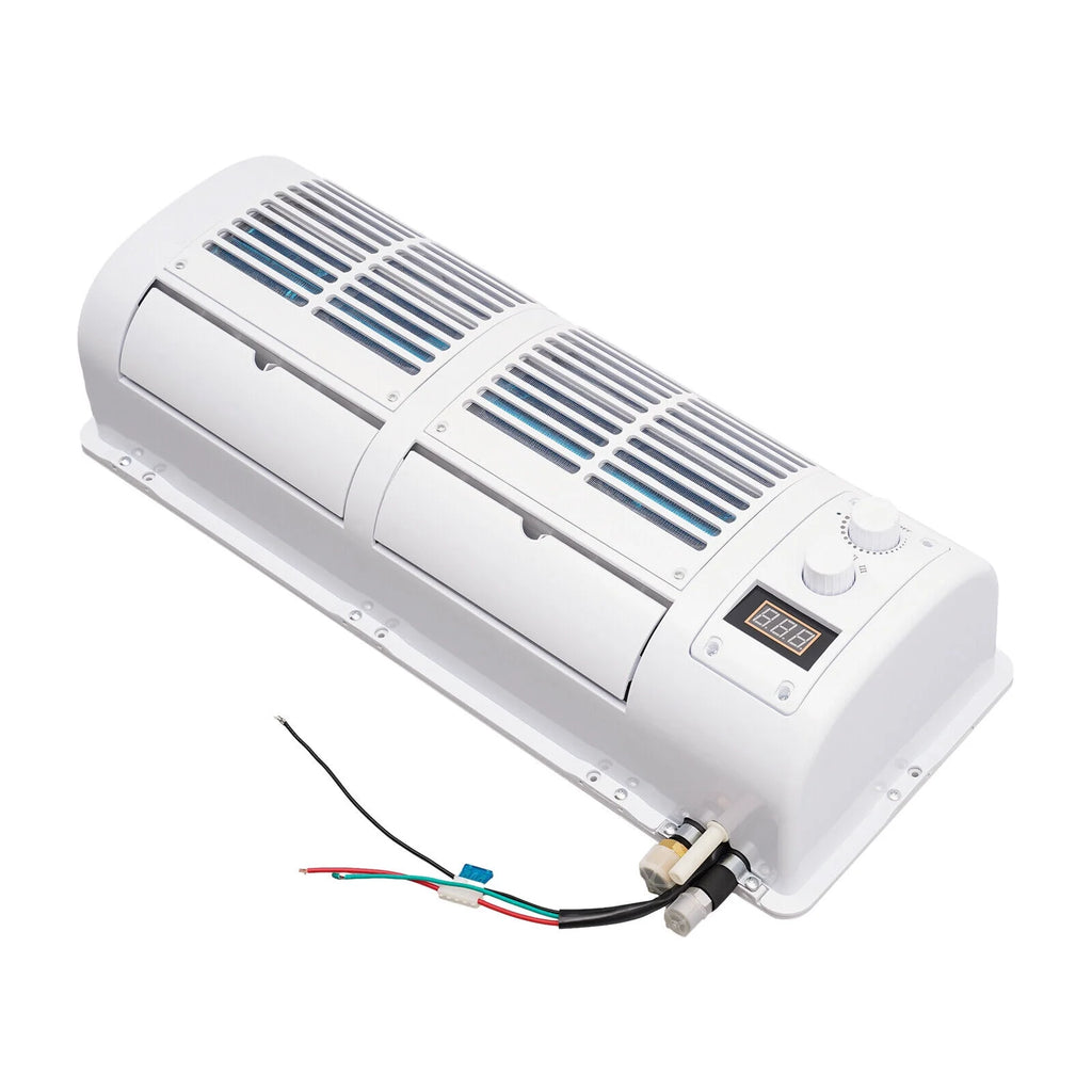 12V Car Air Conditioner Cooling Fan 3 Speeds LCD Display N93486