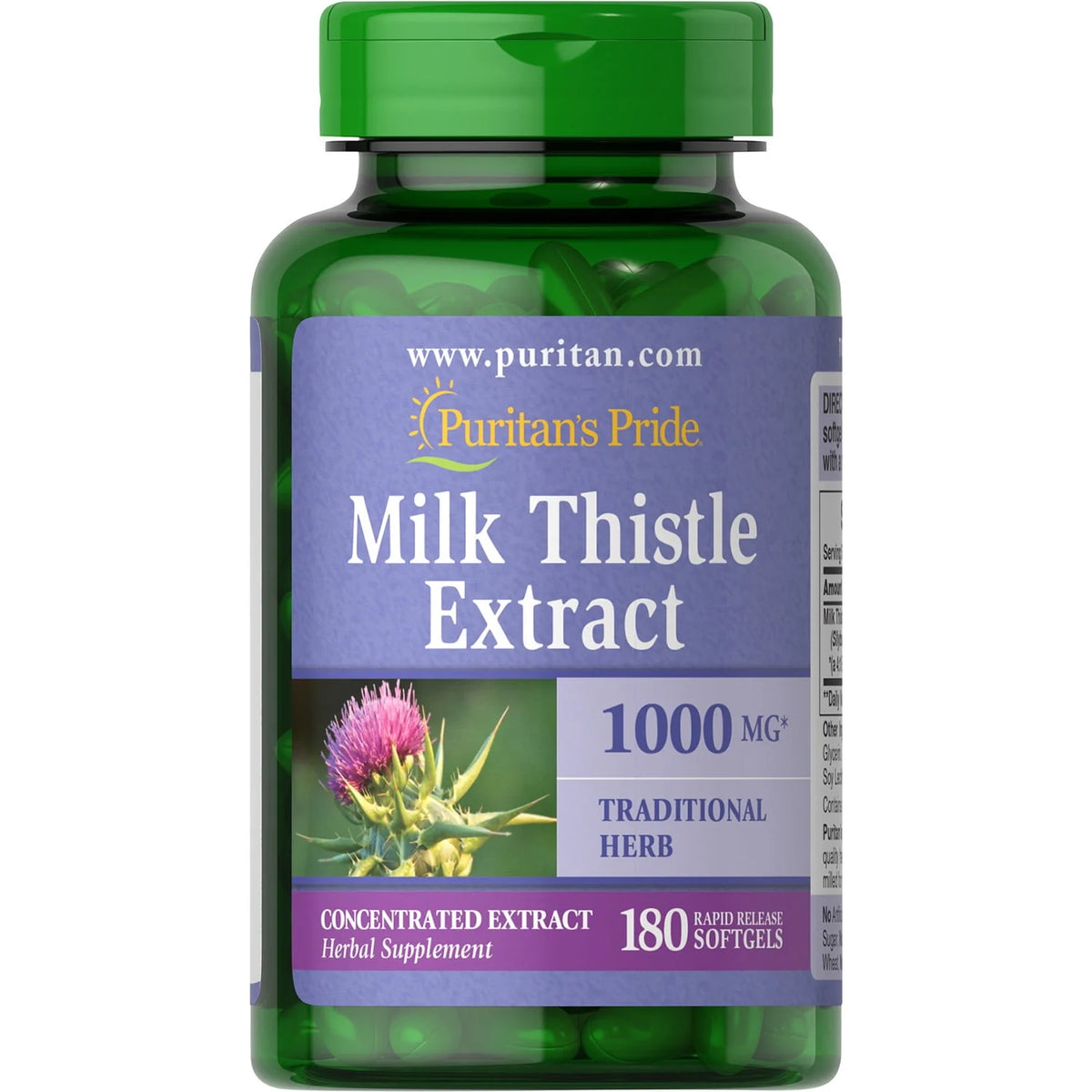 Milk Thistle 4:1 Extract 1000 Mg Softgels B85946