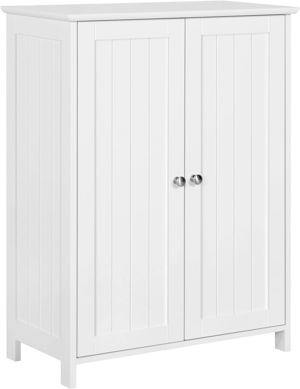 Gray Bathroom Storage Cabinet with Double Doors and Adjustable Shelves J917