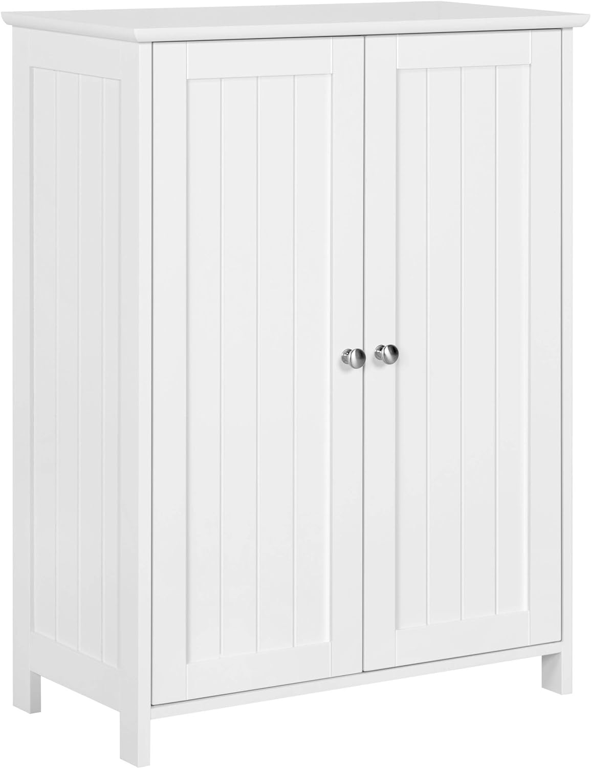 Gray Bathroom Storage Cabinet with Double Doors and Adjustable Shelves J917