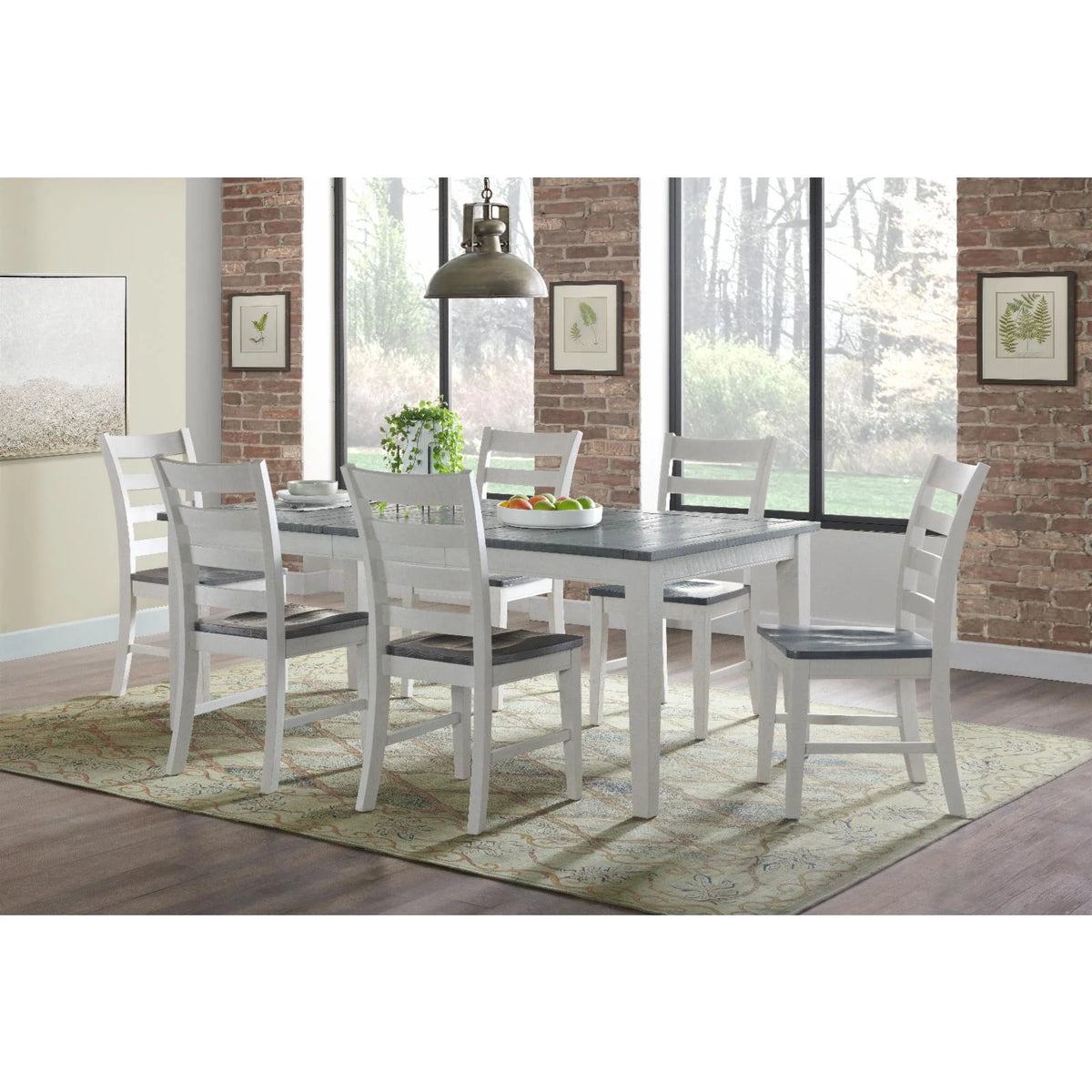 White Solid Wood Dining Chair Set of 2 V81460