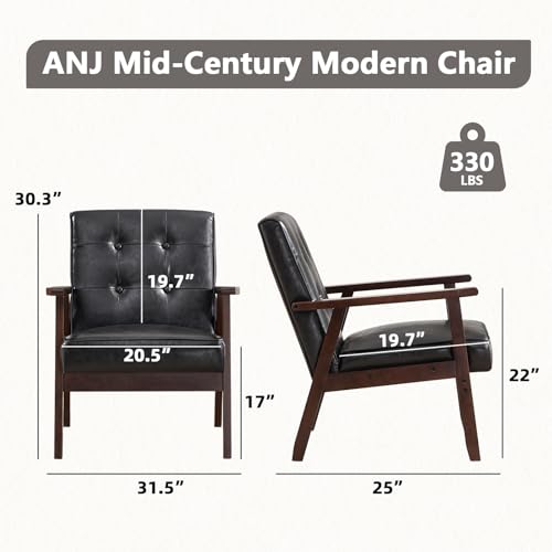 Mid Century Modern Beige Tufted Fabric Accent Chair Q42595