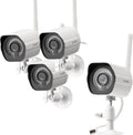 1080p Full HD Wifi Outdoor Security Cameras with Night Vision, IP 66 Weatherproof, 4 Pack F76879