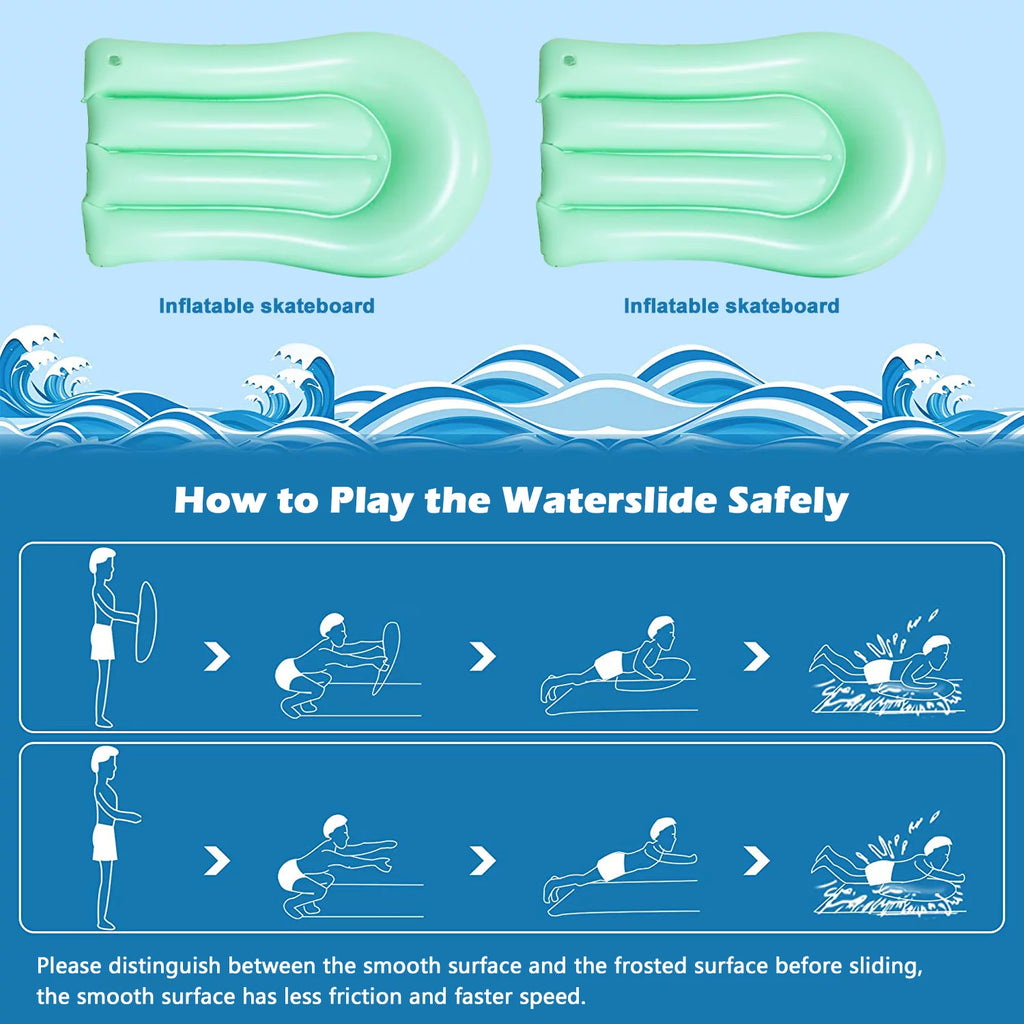 16FT Double Water Slides with Sprinklers H33177