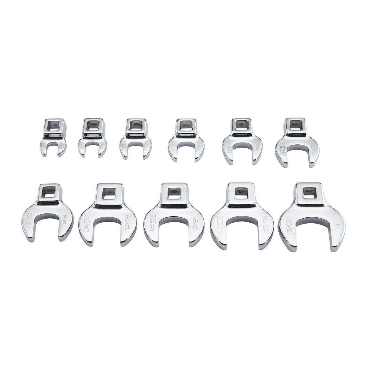 3/8 in. Drive SAE Crowfoot Wrench Set, 11-Piece D7518