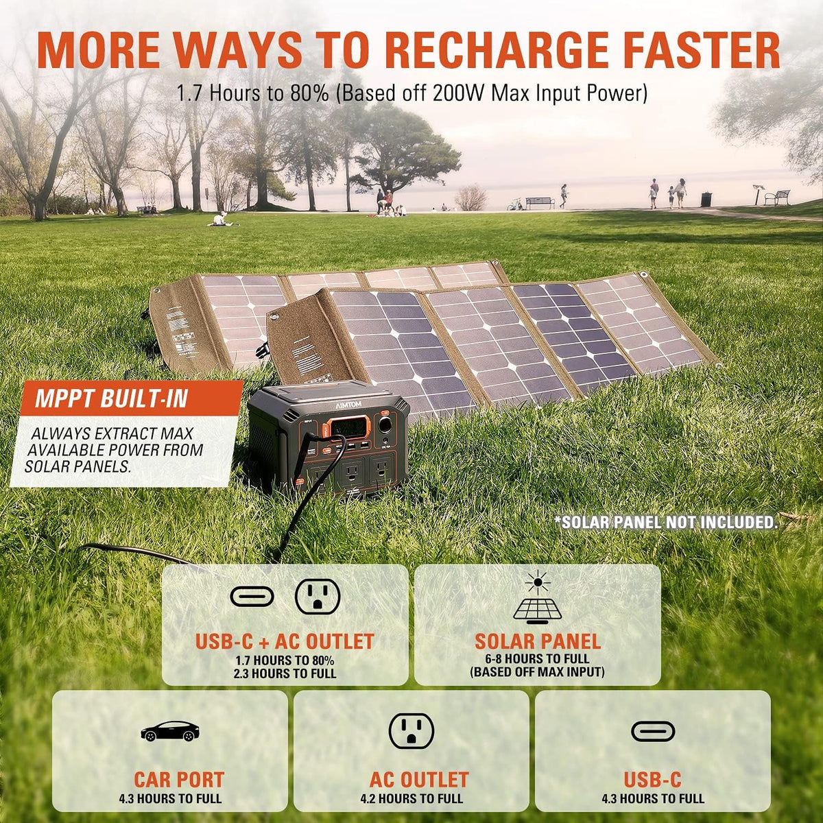 Portable Power Station 403Wh Lithium Battery Solar Generator L98152