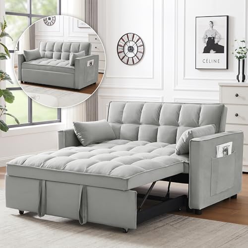 Velvet Convertible Sleeper Sofa Bed I777