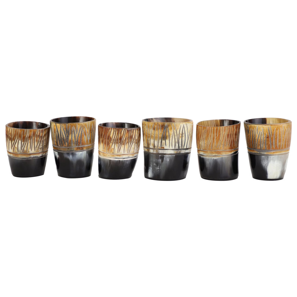 Drinking Horn Shot Cup Glass Ceramic Food Safe 6 Pack Q7644