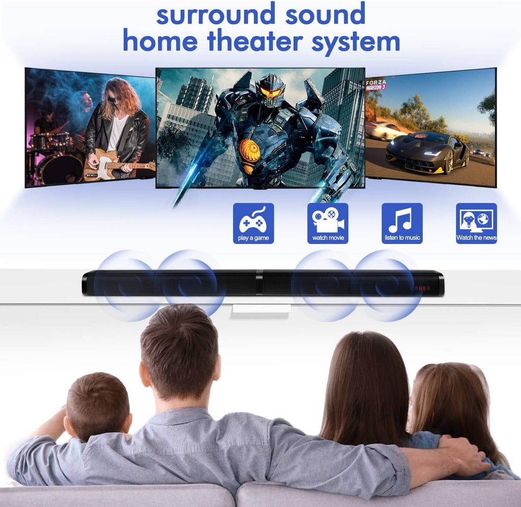 37-Inch Bluetooth Sound Bar with Surround Sound C927027
