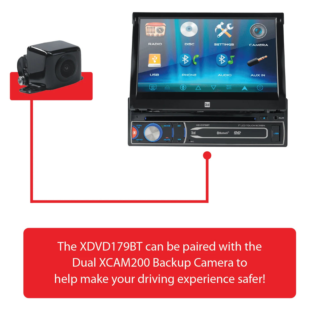 7 inch Single DIN Car Stereo with Motorized Touch Screen P597214