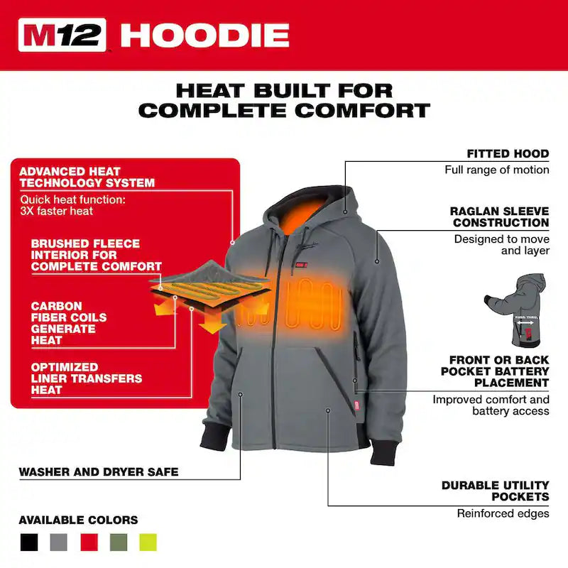 3X-Large Cordless Heated Jacket Hoodie I8160