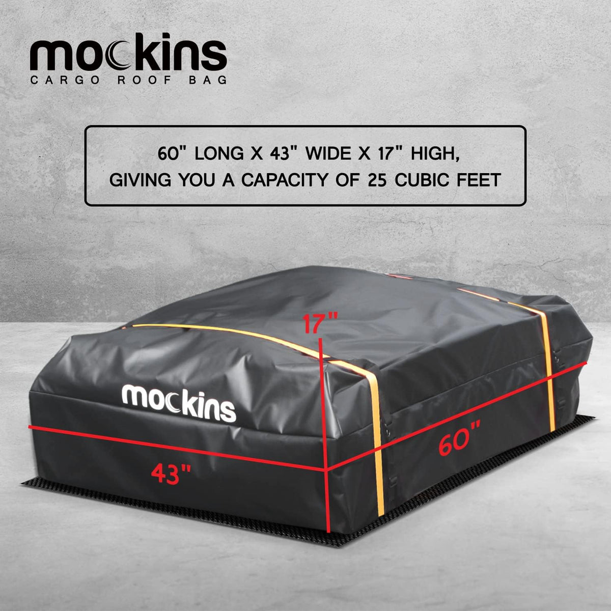 25 Cubic Feet Waterproof Rooftop Cargo Bag Set G118858