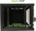 9U Wall Mount Server Cabinet Rack with Glass Door Locking Black N80134
