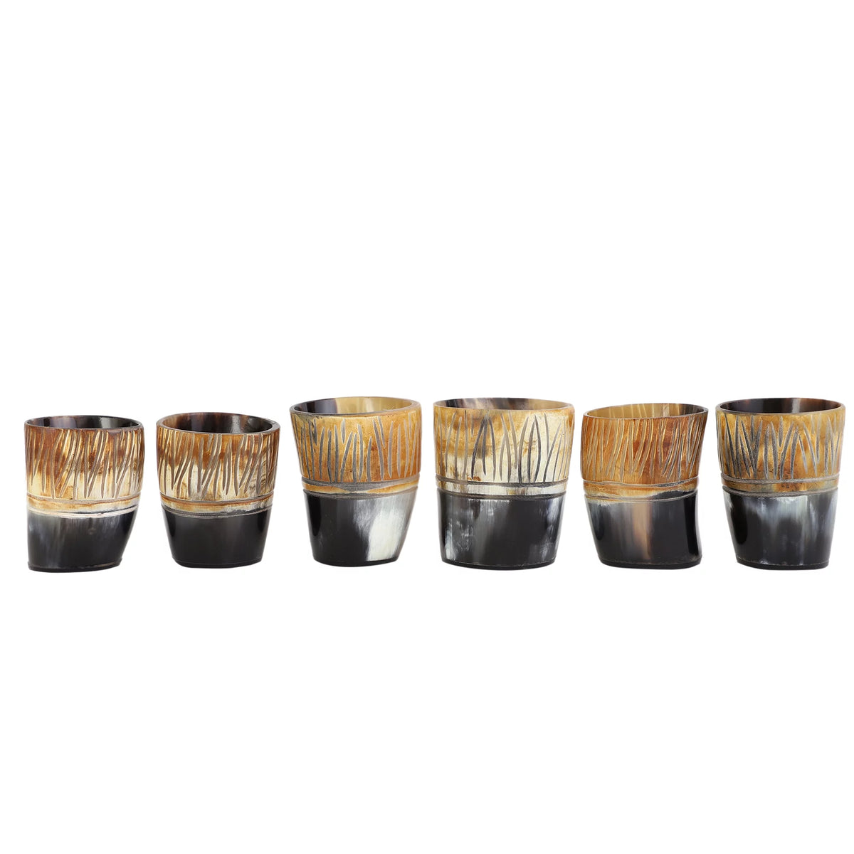 Drinking Horn Shot Cup Glass Ceramic Food Safe 6 Pack Q7644