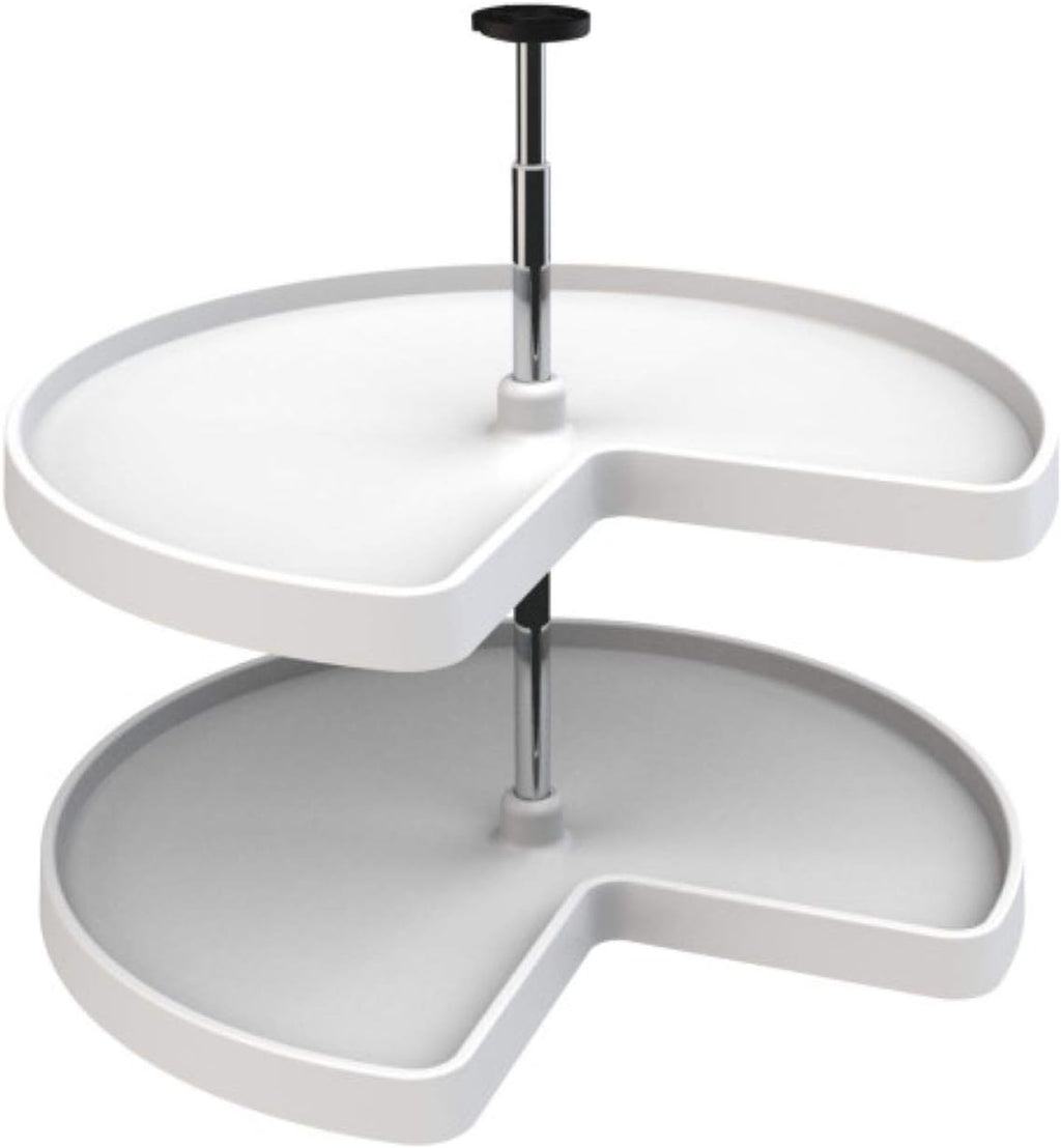 28 Inch White 2-Shelf Lazy Susan Q89526