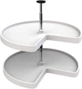 28 Inch White 2-Shelf Lazy Susan Q89526