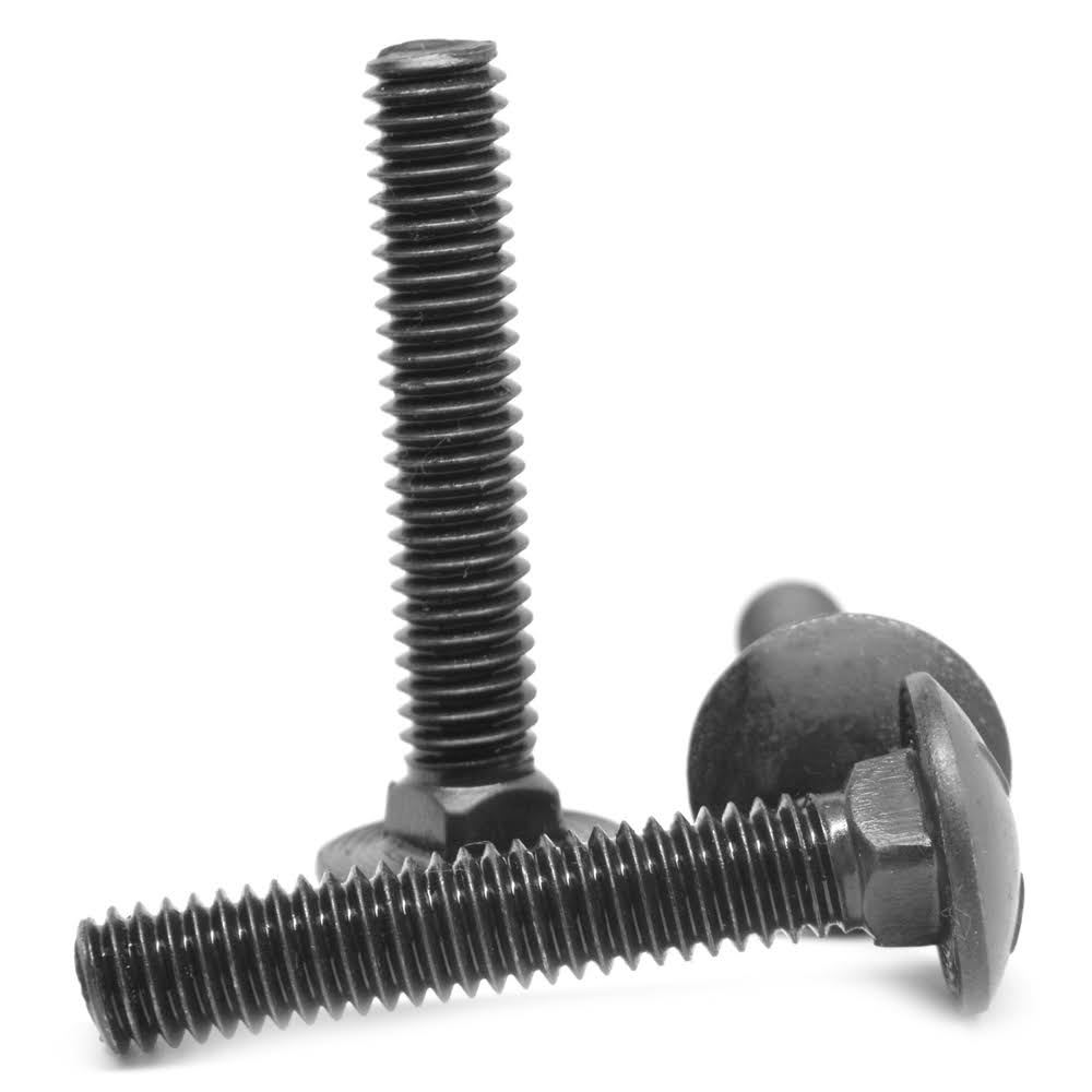 7/16x22-14 x 1 3/4x22 Coarse Thread Grade 5 Carriage Bolt Medium Carbon Steel Black Oxide Pk 100 M4277
