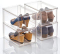 Clear 4 Pack Plastic Stackable Storage Drawer E791