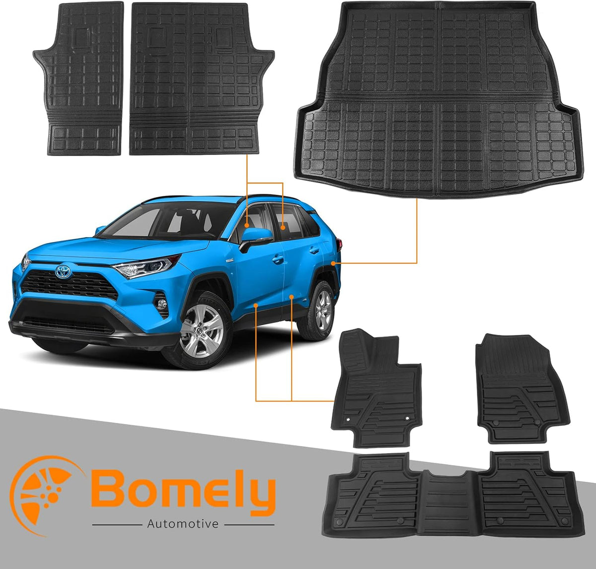 TPE All Weather Cargo Liner Trunk Mats Set of 4 O730