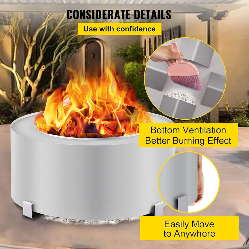 Stainless Steel Smokeless Fire Pit W66867