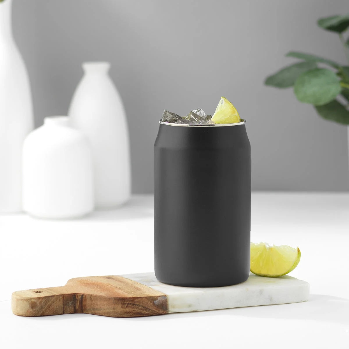 Stainless Steel 16 oz Tumblers with 6 Straws & Brush L7064