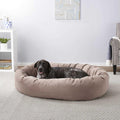 Velvet Round Bolster Dog Bed M50360