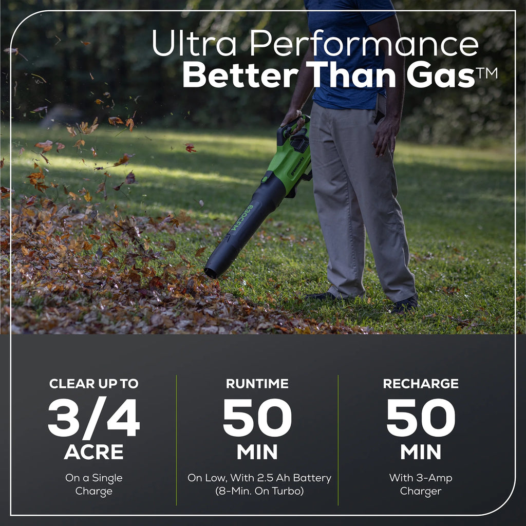 60V 630 CFM 170 MPH Leaf Blower with 2.5 Ah Battery & Charger P6363