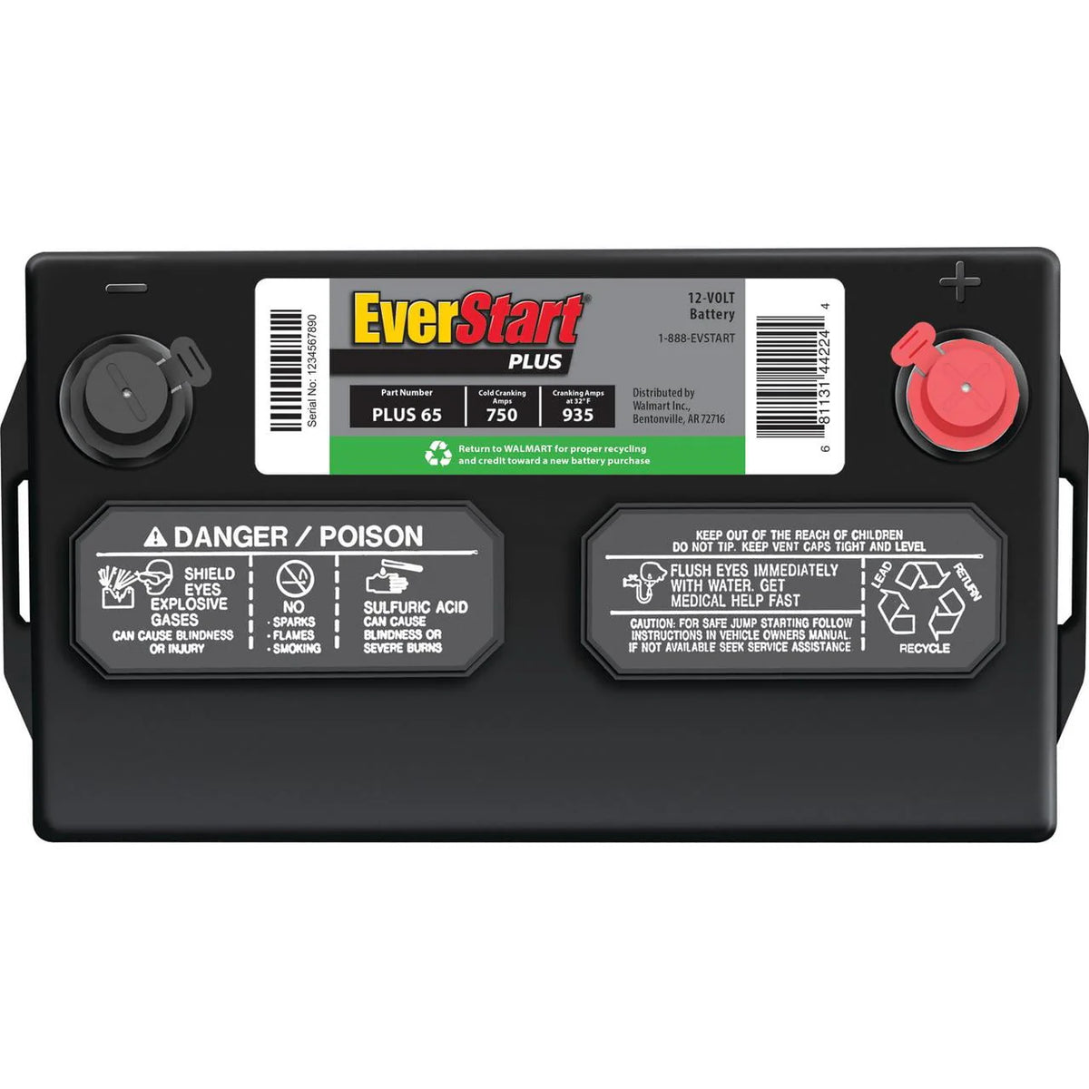 Lead Acid Automotive Battery Group Size 65 12 Volt 750 CCA N4593