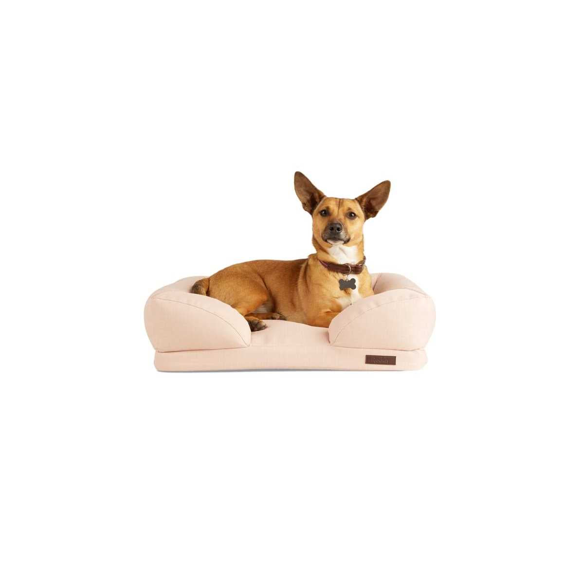 Recycled Fabric Pink Dog Bed X476363