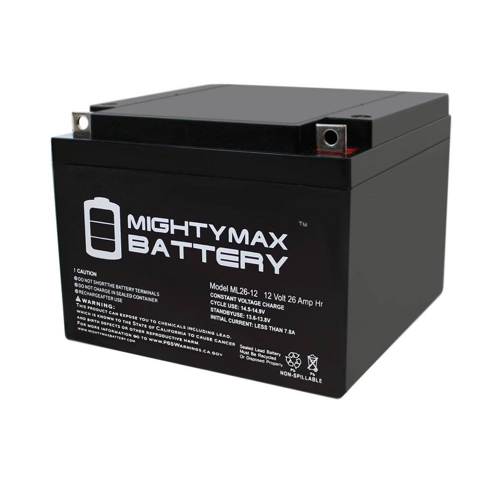 12-Volt 26 Ah Rechargeable Sealed Lead Acid Battery C219905