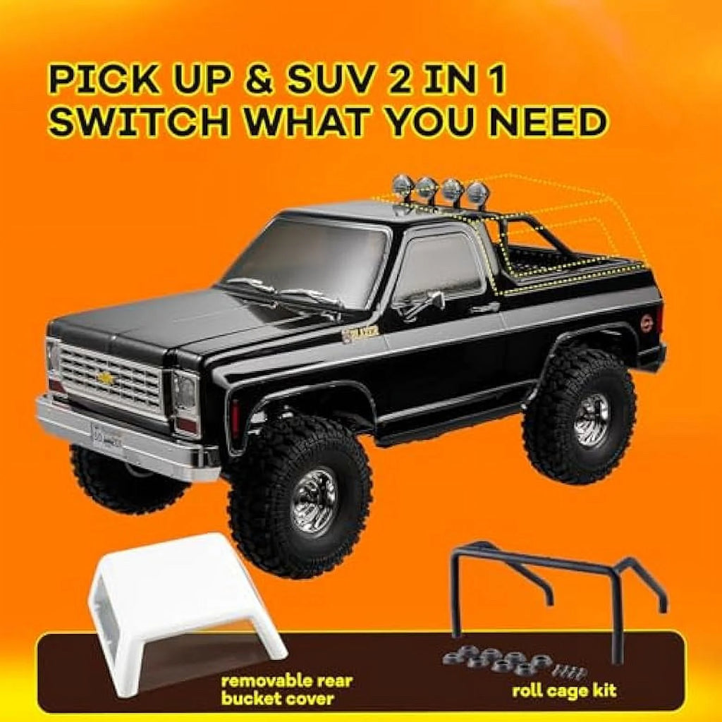 1/10 RC Crawler Pick Up Truck & SUV 2.4GHZ 11CH Remote Control Car Black L697