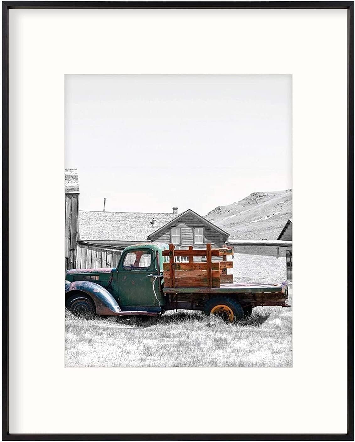 16x20 Satin Aluminum Photo Frame with Ivory Mat I242408