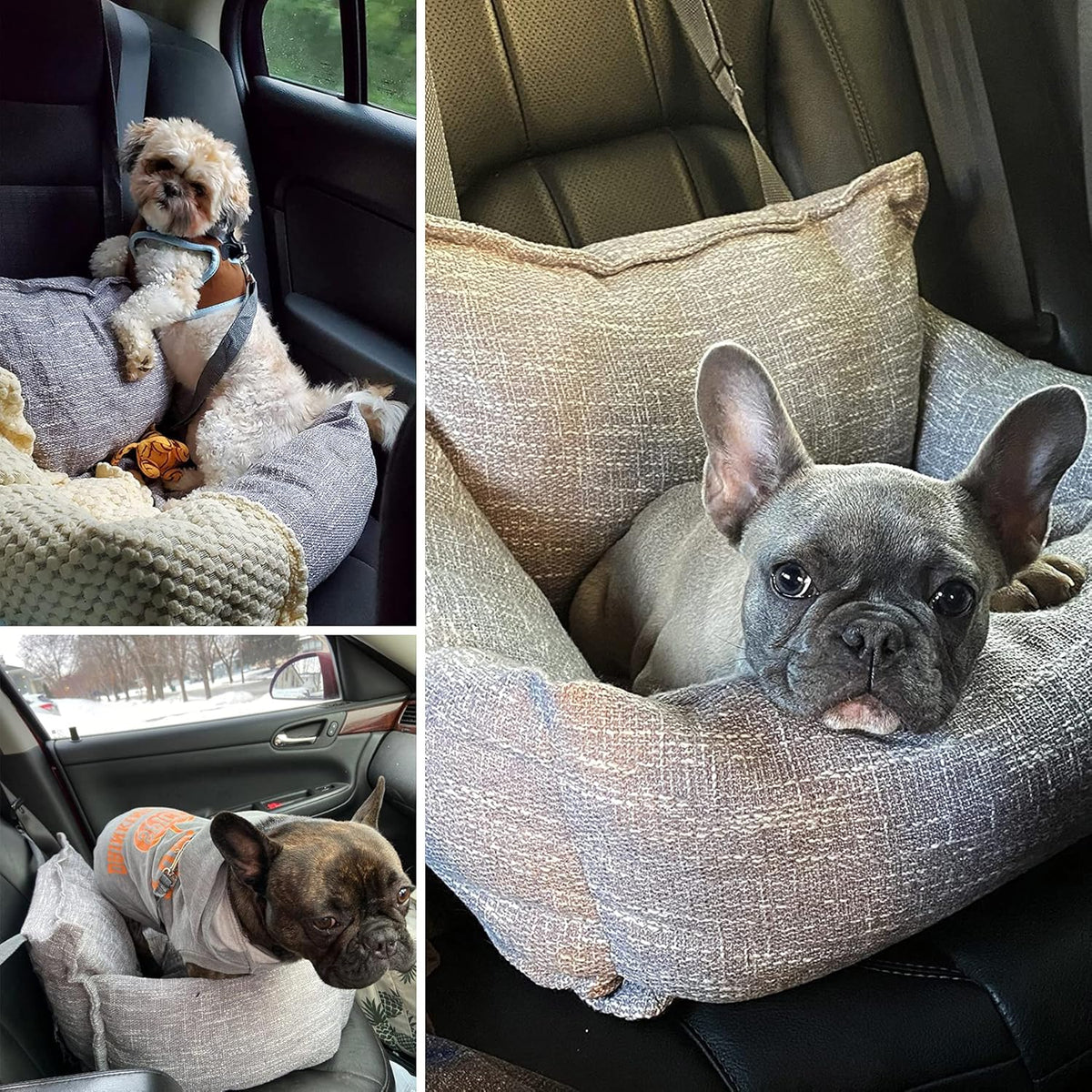 Washable Dog Car Seat with Clip-On Leash X419012