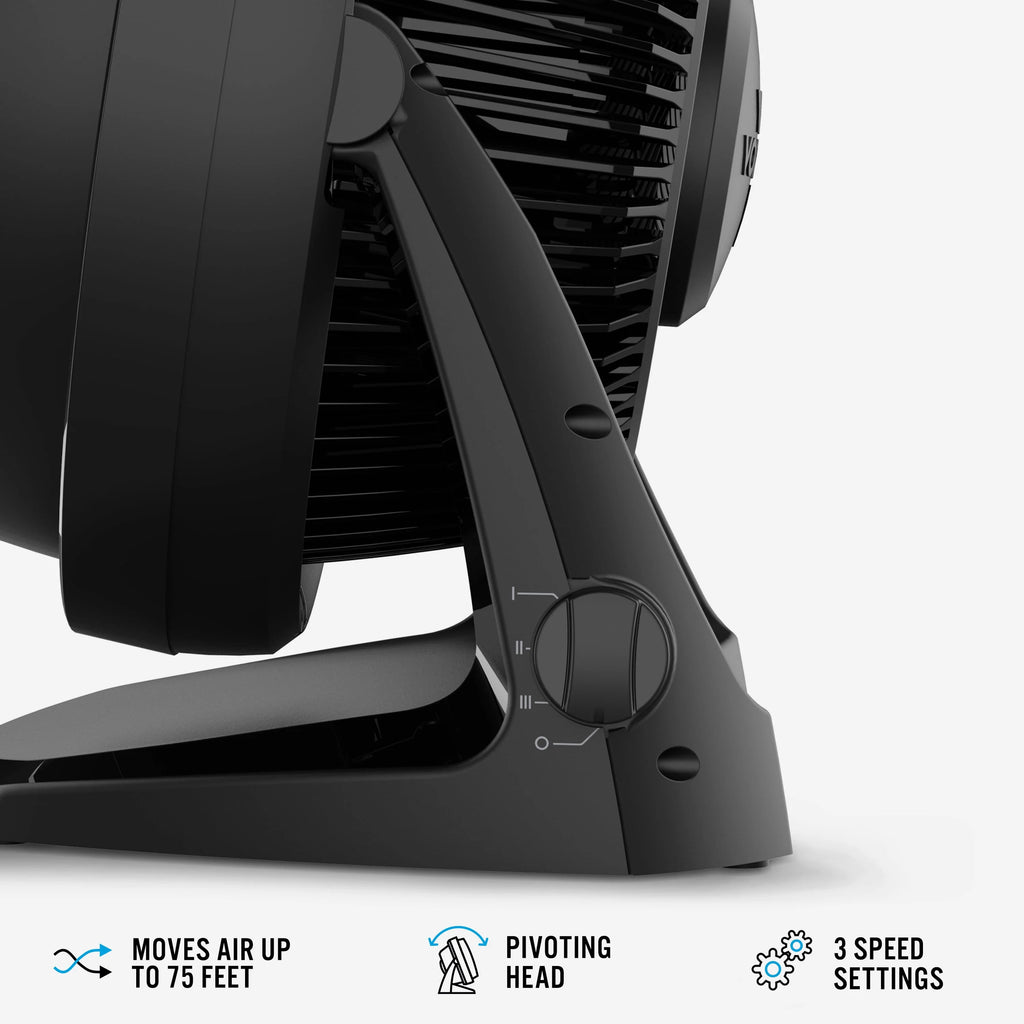 Black Whole Room Air Circulator Floor Fan L945477
