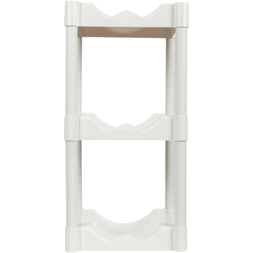 3-Tier White Plastic Storage System with Floor Protector J809417